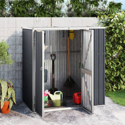 Capanno per Attrezzi Antracite 161x89x161 cm Acciaio Zincato Vidaxl 8207