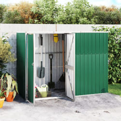 Capanno per Attrezzi Verde 225x89x161 cm in Acciaio Zincato vidaXL 4424