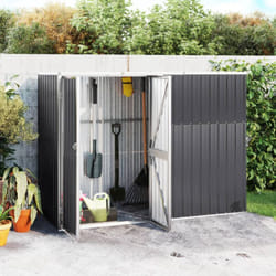 Capanno per Attrezzi Antracite 225x89x161 cm Acciaio Zincato Vidaxl 5688