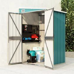 Capanno Giardino a Parete Verde 118x100x178 cm Acciaio Zincato Vidaxl 2989