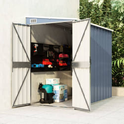 Vidaxl - Capanno Giardino a Parete Grigio 118x194x178 cm Acciaio Zincato