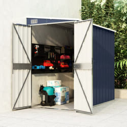 Capanno da Giardino a Parete Antracite 118x194x178 cm Acciaio Vidaxl 1757