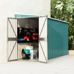 Capanno Giardino a Parete Verde 118x288x178 cm Acciaio Zincato Vidaxl 4082