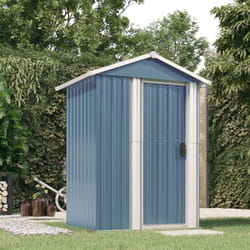 Capanno da Giardino Grigio 126x97,5x177 cm Acciaio Zincato Vidaxl 9619