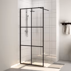Rinnovate il vostro bagno donandogli un nuovo stile grazie a questa moderna parete per doccia con vetro trasparente. Ha uno s ...