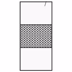 vidaXL Parete per Doccia Walk-in Vetro Trasparente ESG 115x195cm Nera - Vista aggiuntiva 3