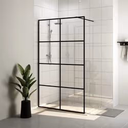Rinnovate il vostro bagno donandogli un nuovo stile grazie a questa moderna parete per doccia con vetro trasparente. Ha uno s ...