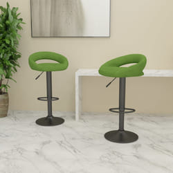 vidaXL Sgabelli da Bar 2 pz Verde Chiaro in Velluto