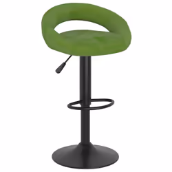 vidaXL Sgabelli da Bar 2 pz Verde Chiaro in Velluto - Vista aggiuntiva 3