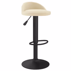 Sgabelli da Bar 2 pz in Velluto Cremacod mxl 71468 - Vista aggiuntiva 3