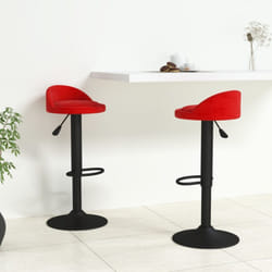 Vidaxl - Sgabelli da Bar 2 pz Rosso Vino in Velluto 845889