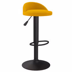 Sgabelli da Bar 2 pz Gialli in Vellutocod mxl 94473 - Vista aggiuntiva 3
