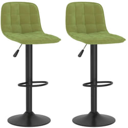 Vidaxl - Sgabelli da Bar 2 pz Verde Chiaro in Velluto 932854