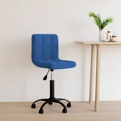 Vidaxl - Sedia Girevole da Ufficio Blu in Velluto