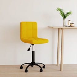 Vidaxl - Sedia da Ufficio Girevole Giallo Senape in Velluto 124863