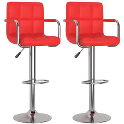 Vidaxl - Sgabelli da Bar 2 pz Rossi in Similpelle 209392