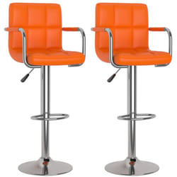 Vidaxl - Sgabelli da Bar 2 pz Arancioni in Similpelle 730625