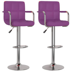 Sgabelli da Bar 2 pz Viola in Similpelle Vidaxl 586777