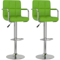 Vidaxl - Sgabelli da Bar 2 pz Verdi in Similpelle 794589