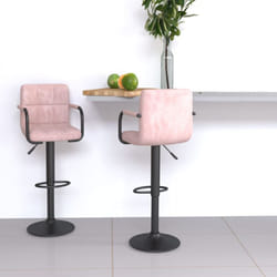 Vidaxl - Sgabelli da Bar 2 pz Rosa in Velluto 66948