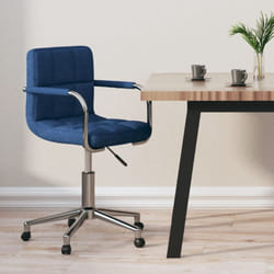 Les Tendances - Sedia da Ufficio Girevole Blu in Tessuto vidaXL380133