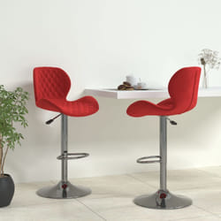 Vidaxl - Sgabelli da Bar 2 pz Rosso Vino in Velluto