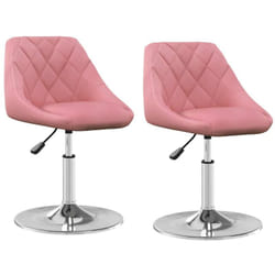 Vidaxl - Sedie da Pranzo Girevoli 2 pz Rosa in Velluto 859305