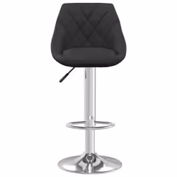 vidaXL Sgabello da Bar Nero in Velluto - Vista aggiuntiva 3