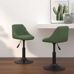 Vidaxl - Sedie da Pranzo Girevoli 2 pz Verde Scuro in Velluto 489960
