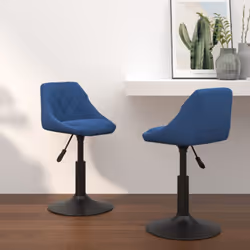 Colore: Blu Materiale: velluto (100% poliestere), acciaio Dimensioni: 46 x 44 x (62,5-77,5) cm (L x P x A) Profondità della s ...