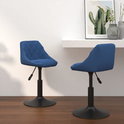 Vidaxl - Sedie da Pranzo Girevoli 2 pz Blu in Velluto 424893