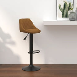 Vidaxl - Sgabello da Bar Marrone in Velluto 354062