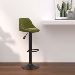 Colore: Verde chiaro Materiale: velluto (100% poliestere), acciaio Dimensioni: 46 x 44 x (82-103) cm (L x P x A) Profondità d ...