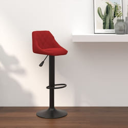Vidaxl - Sgabello da Bar Rosso Vino in Velluto