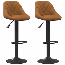 Sgabelli da Bar 2 pz Marroni in Vellutocod mxl 71472 - Vista aggiuntiva 2