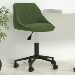 Sedia da Ufficio Girevole Verde Scuro in Velluto vidaXL7884