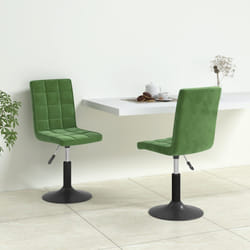 vidaXL Sedie da Pranzo Girevoli 2 pz Verde Scuro in Velluto