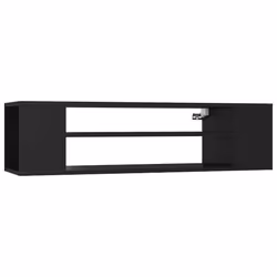 vidaXL Mobile Porta TV Pensile Nero 100x30x26,5 cm Legno Multistrato - Vista aggiuntiva 2