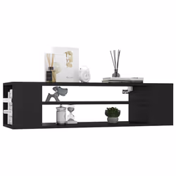 vidaXL Mobile Porta TV Pensile Nero 100x30x26,5 cm Legno Multistrato - Vista aggiuntiva 3