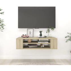Vidaxl - Mobile Porta tv Sospeso 100x30x26,5 cm con 2 scomparti in legno vari colori colore : Marrone