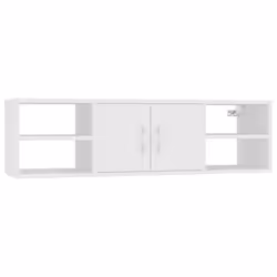 vidaXL Scaffale a Parete Bianco 102x30x29 cm in Legno Multistrato - Vista aggiuntiva 2