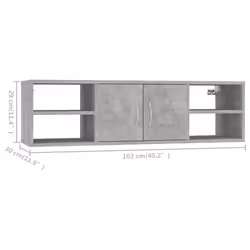 VidaXL 806260 scaffale Legno Grigio - Vista aggiuntiva 8