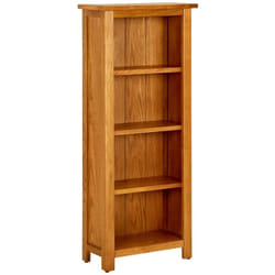Vidaxl - Libreria a 4 Ripiani, Scaffale 45x22x110 cm in Legno Massello di Rovere