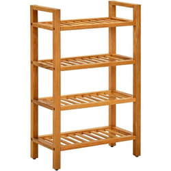 Vidaxl - Scarpiera con 4 Ripiani 50x27x80 cm in Legno Massello di Rovere