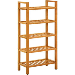 Scarpiera Salvaspazio, Portascarpe con 5 Ripiani 50x27x100cm in Legno Massello di Rovere Vidaxl