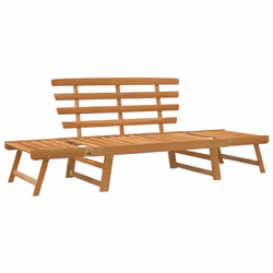 vidaXL Panca da Giardino 2-in-1 190 cm in Legno Massello di Acacia - Vista aggiuntiva 2