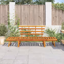 vidaXL Panca da Giardino 2-in-1 190 cm in Legno Massello di Acacia - Vista aggiuntiva 3