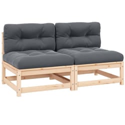 Divani Centrali da Giardino con Cuscini 2 pz in Legno di Pinocod mxl 118715