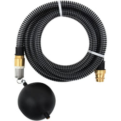 Tubo di Aspirazione con Raccordi in Ottone Nero 1,1' 15 m pvc Vidaxl 96852