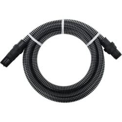 Tubo di Aspirazione con Raccordi in Ottone Nero 1' 4 m in pvc